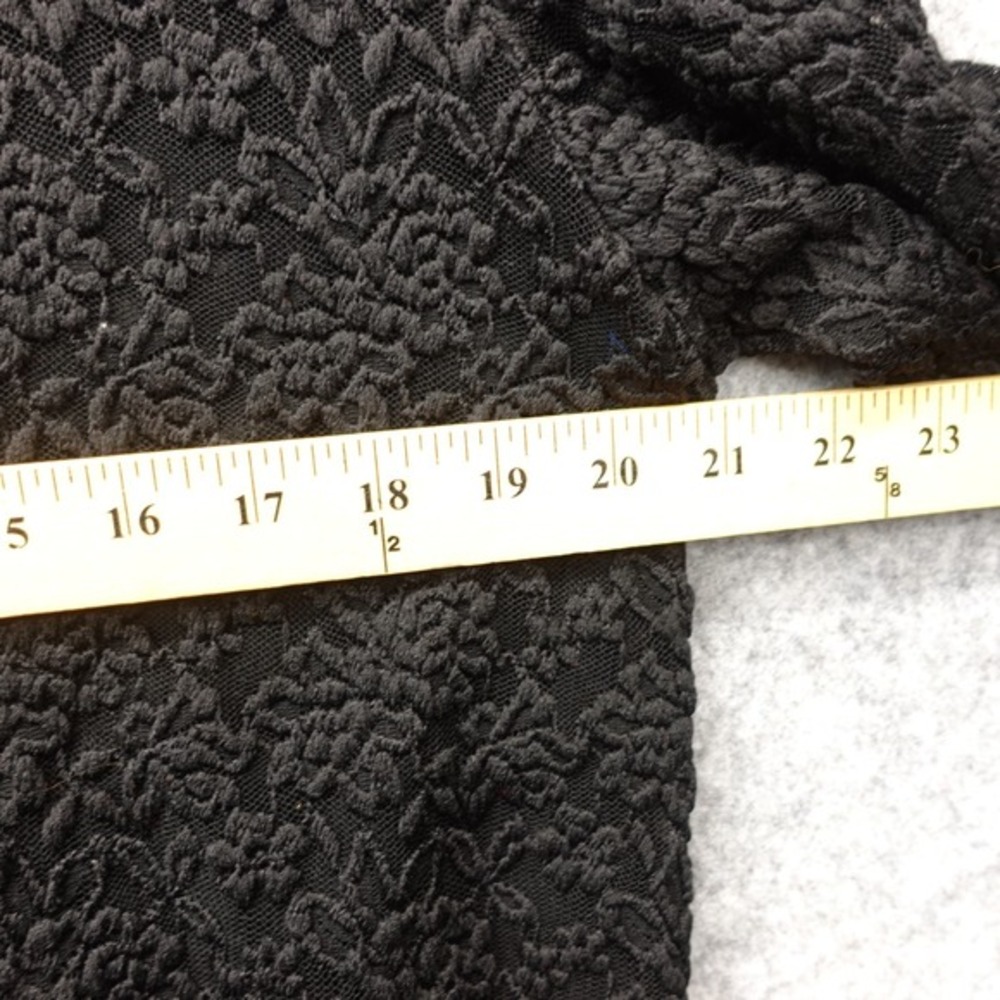 Vintage Dressbarn Lace Cardigan Women 14 16 XL Black Floral Whimsigoth Sheer USA - Picture 5 of 10